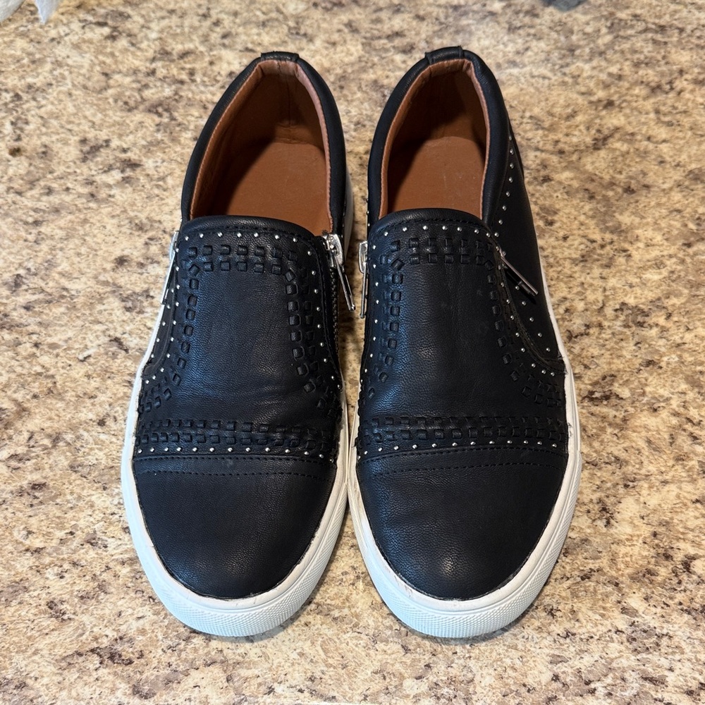 Report Black Studded Slip-On Sneakers